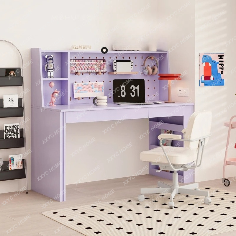 Office Furniture Plus - โต๊ะยาวสีม่วงขนาดใหญ่และเล็กสำหรับอพาร์ทเมนต์ พร้อมชั้นวางหนังสือสำหรับสำนักงาน รวมถึงเฟอร์นิเจอร์ที่ช่วยกระตุ้นโดปามีนและการเขียน