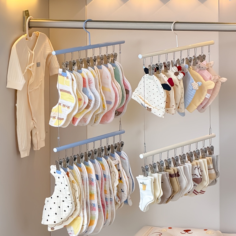Locker Storage Metal - ราวแขวนเสื้อผ้าโลหะสองชั้นพร้อมคลิปหนีบ อุปกรณ์จัดระเบียบตู้เสื้อผ้า ราวตากผ้า อุปกรณ์จัดเก็บเสื้อผ้าในชีวิตประจำวัน