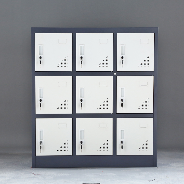 Locker Storage Metal - ตู้เก็บของโลหะ 9 ประตู สำหรับสำนักงาน ตู้เก็บของพนักงาน ตู้เก็บของนักเรียนเหล็ก