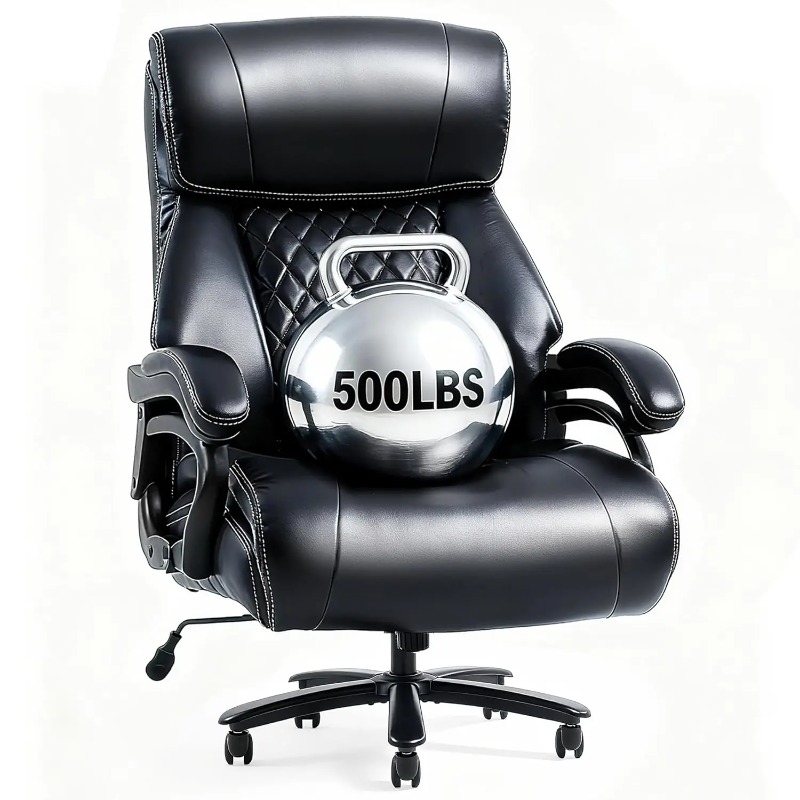 Office Furniture Plus - เก้าอี้สำนักงานพนักพิงสูงขนาดใหญ่ 500 ปอนด์ พร้อมที่วางแขน ขนาดใหญ่พิเศษ รองรับน้ำหนักมาก