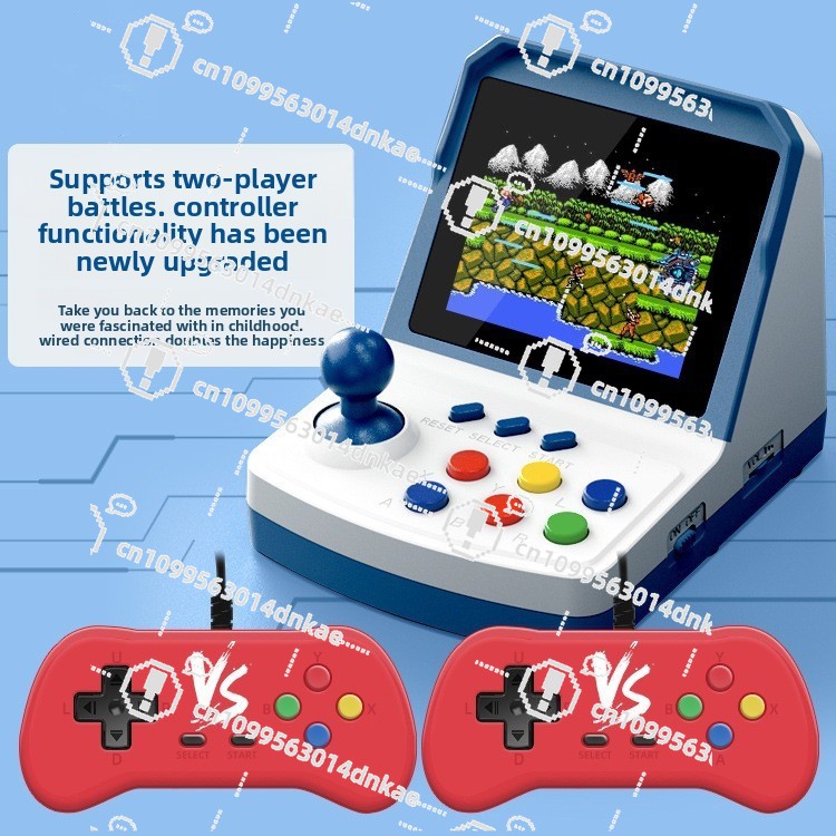 Office Furniture Plus - เครื่องเล่นเกมพกพา A6 Plus Mini Retro หน้าจอคู่