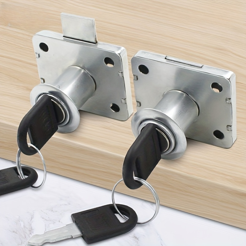 Office Furniture Hardware - ตัวล็อคตู้ลิ้นชัก ตัวล็อคตู้เสื้อผ้า ตัวล็อคแบบแคมพร้อมกุญแจ อุปกรณ์ล็อคประตูเฟอร์นิเจอร์ สำหรับโต๊ะทำงาน กล่องจดหมาย