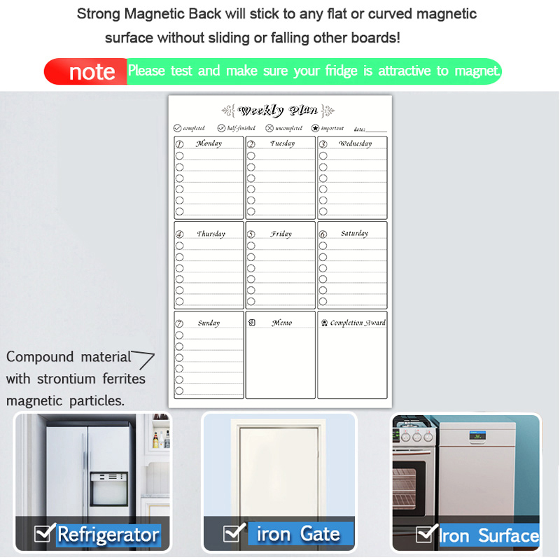 แม่เหล็กรายสัปดาห์รายเดือนปฏิท - Magnetic Whiteboard Calendar บทวิจารณ์และราคา