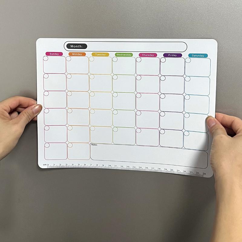ปฏิทินแม่เหล็กติดตู้เย็นแบบลบไ - Magnetic Whiteboard Calendar บทวิจารณ์และราคา