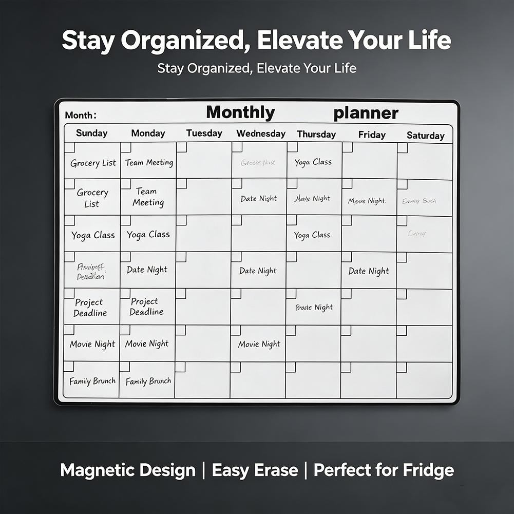 ปฏิทินแม่เหล็กติดตู้เย็น กระดา - Magnetic Whiteboard Calendar บทวิจารณ์และราคา