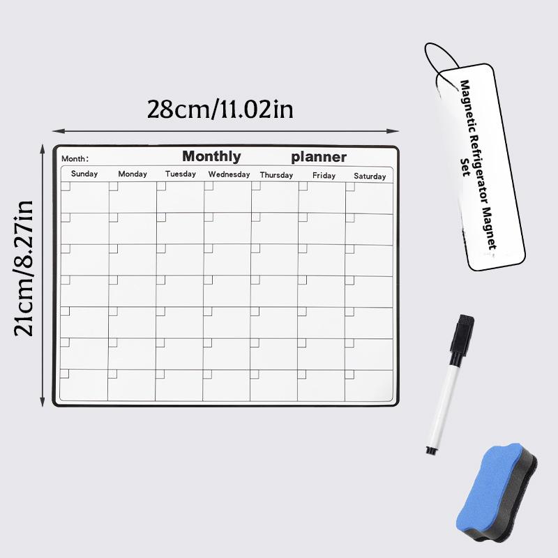 ปฏิทินแม่เหล็กติดตู้เย็น กระดา - Magnetic Whiteboard Calendar บทวิจารณ์และราคา