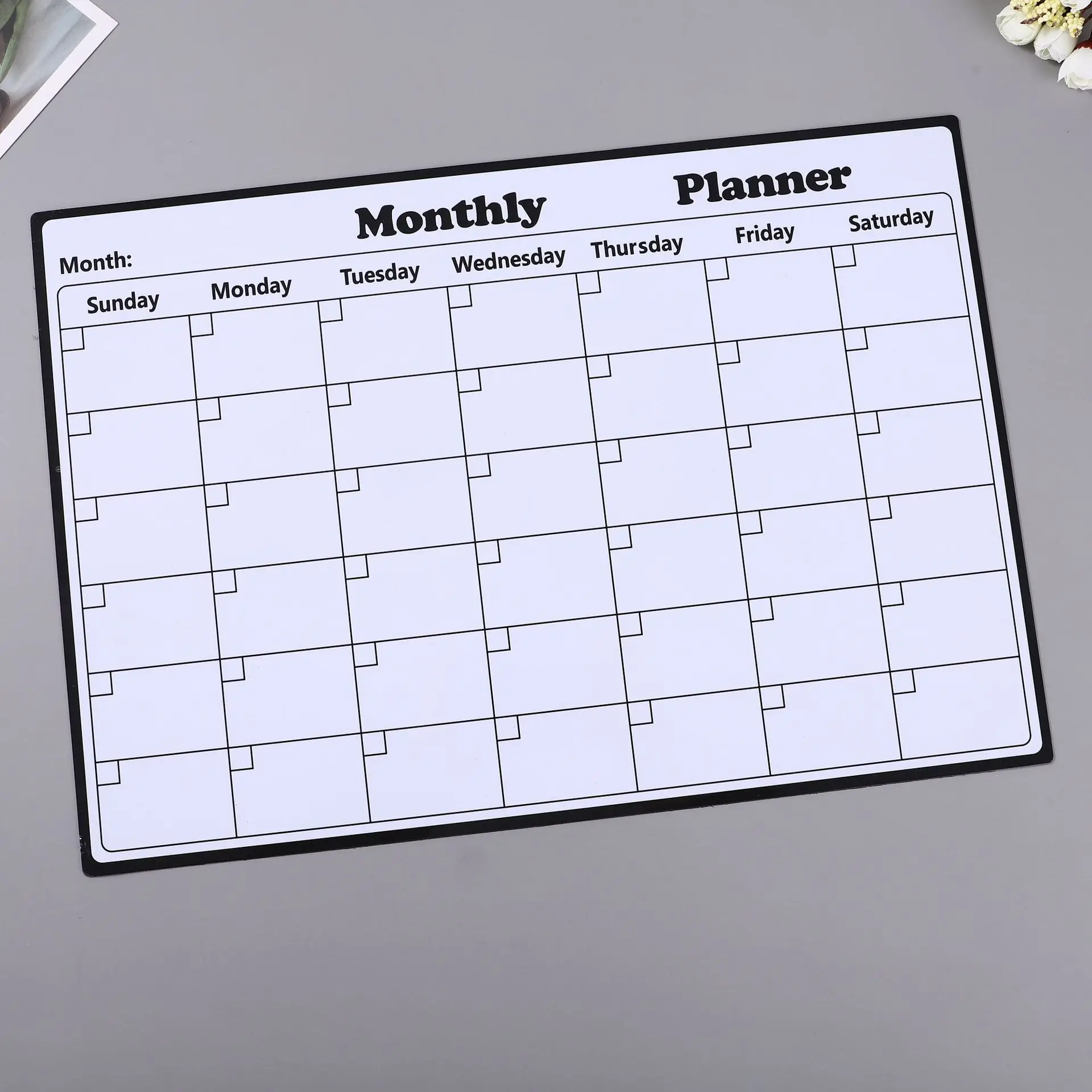 สติกเกอร์แม่เหล็กติดตู้เย็น ปฏ - Magnetic Whiteboard Calendar บทวิจารณ์และราคา