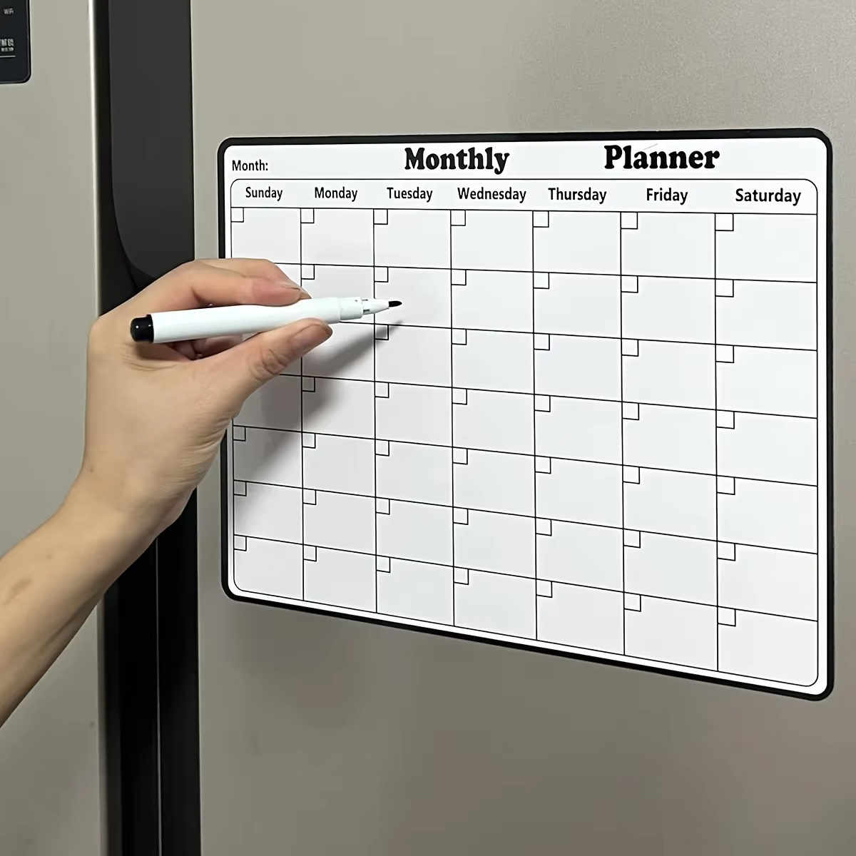 แพ็ค 1 ชิ้น ปฏิทินแม่เหล็กแบบล - Magnetic Whiteboard Calendar บทวิจารณ์และราคา