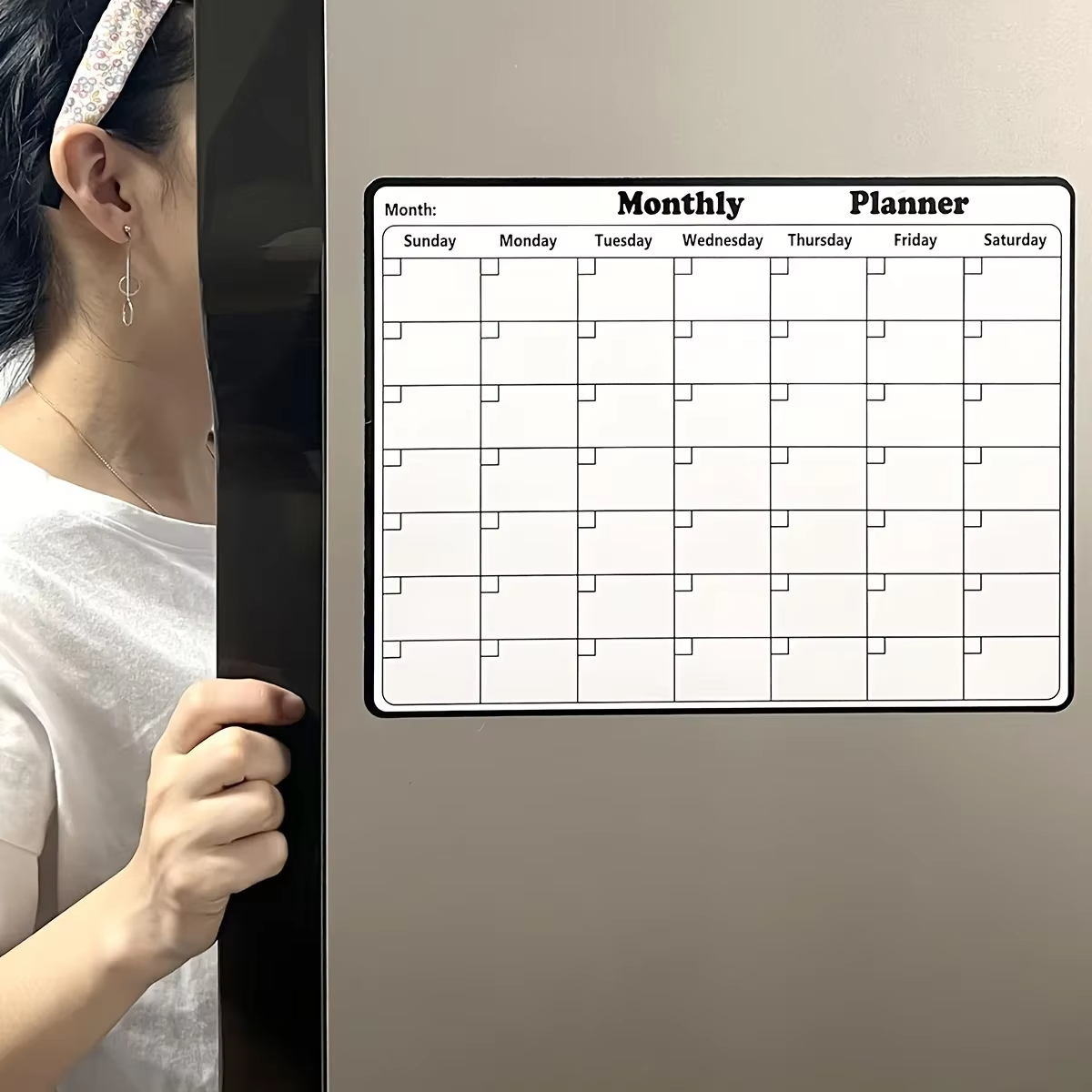 แพ็ค 1 ชิ้น ปฏิทินแม่เหล็กแบบล - Magnetic Whiteboard Calendar บทวิจารณ์และราคา