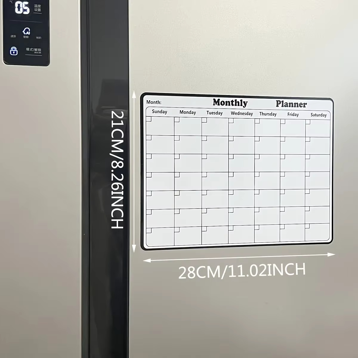 แพ็ค 1 ชิ้น ปฏิทินแม่เหล็กแบบล - Magnetic Whiteboard Calendar บทวิจารณ์และราคา