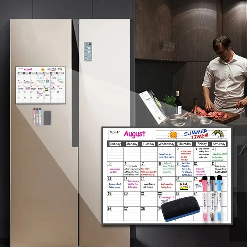 1ชุดแม่เหล็กตู้เย็นลบปฏิทิน12  - Magnetic Whiteboard Calendar บทวิจารณ์และราคา