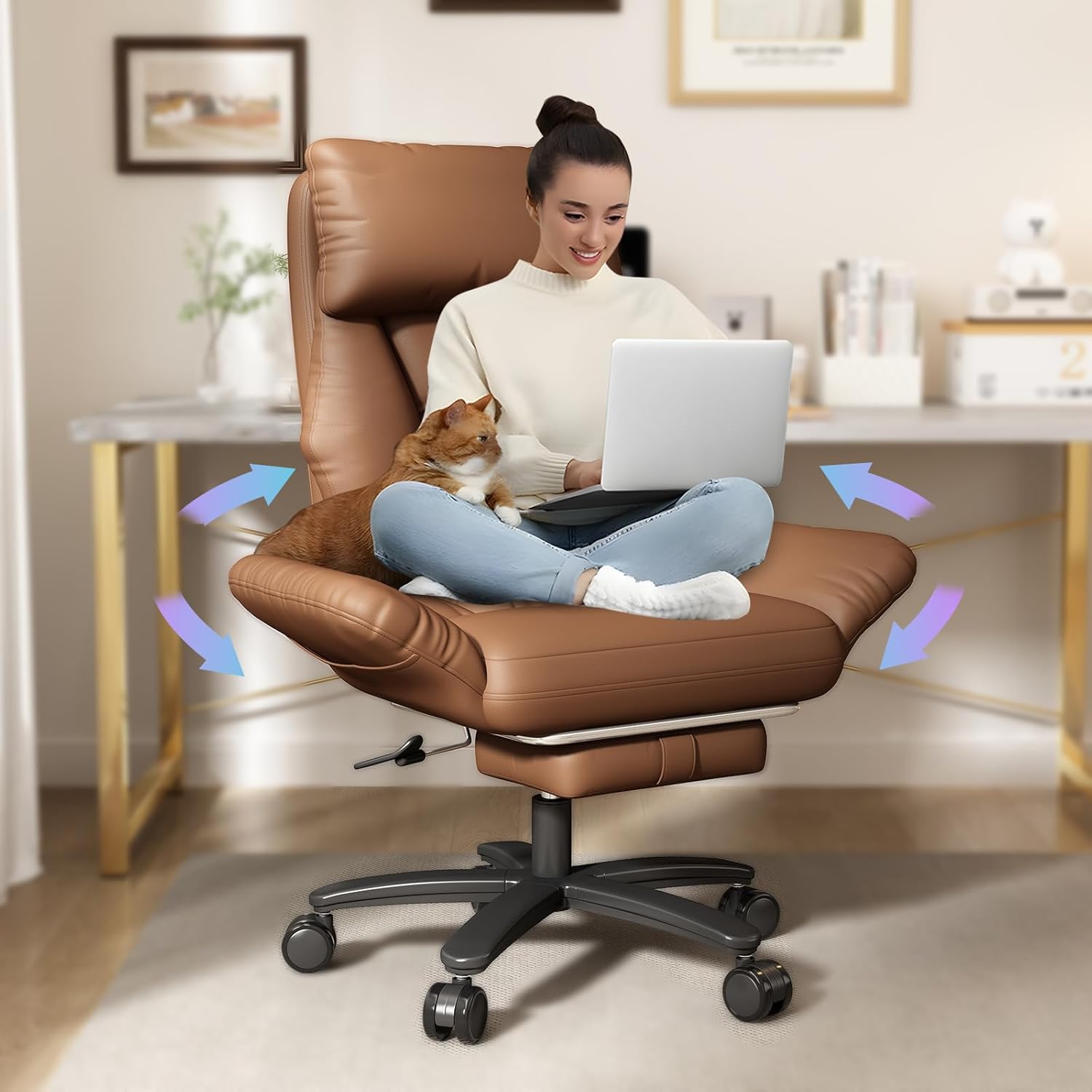 เก้าอี้สำนักงานแบบนั่งไขว้ขา พ - Office Furniture Plus บทวิจารณ์และราคา