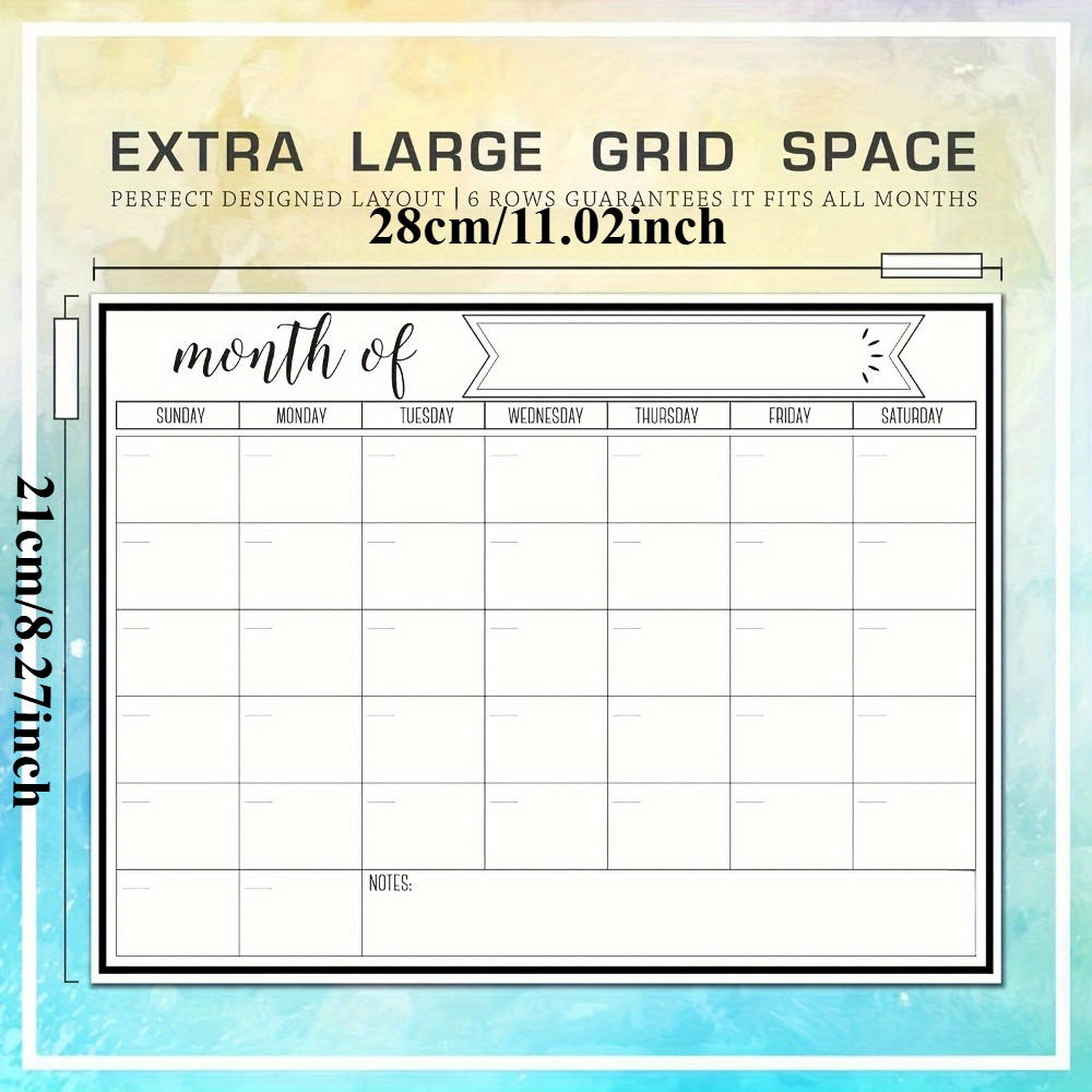 ปฏิทินแม่เหล็กแบบลบได้ 1 ชิ้น  - Magnetic Whiteboard Calendar บทวิจารณ์และราคา