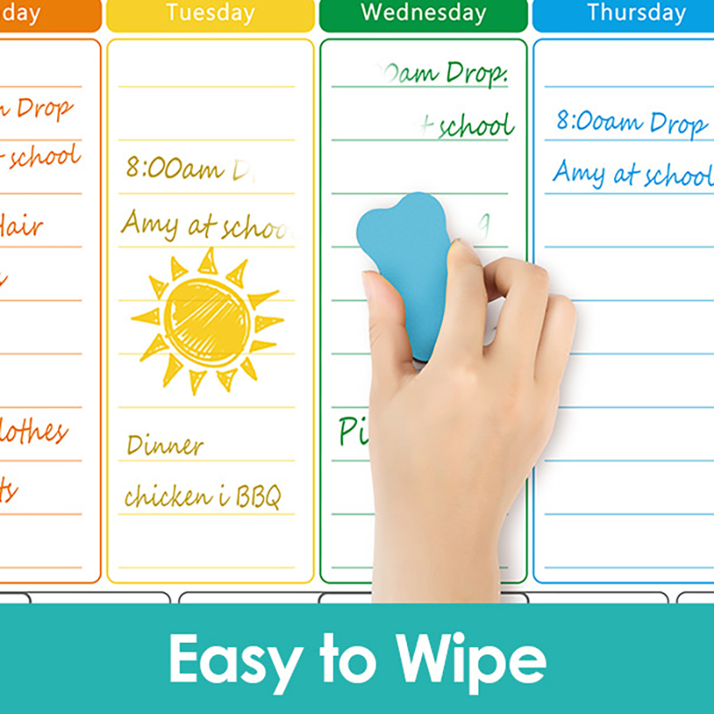A3 ขนาดแม่เหล็กรายเดือนรายสัปด - Magnetic Whiteboard Calendar บทวิจารณ์และราคา