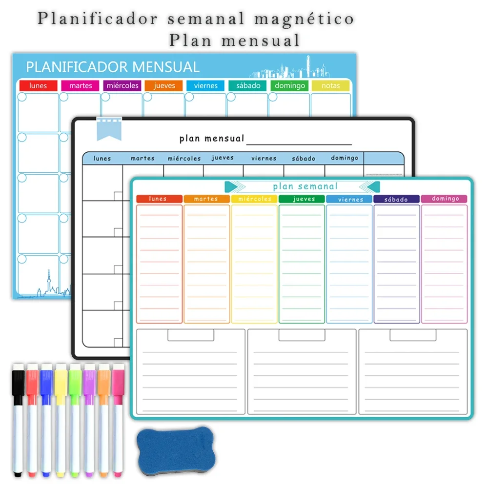 A3 ขนาดแม่เหล็กรายสัปดาห์และรา - Magnetic Whiteboard Calendar บทวิจารณ์และราคา