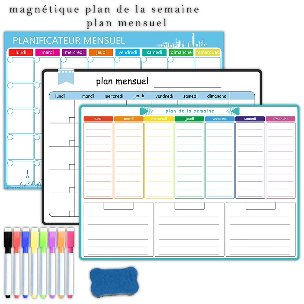 A3 ขนาดแม่เหล็กรายสัปดาห์และรา - Magnetic Whiteboard Calendar บทวิจารณ์และราคา