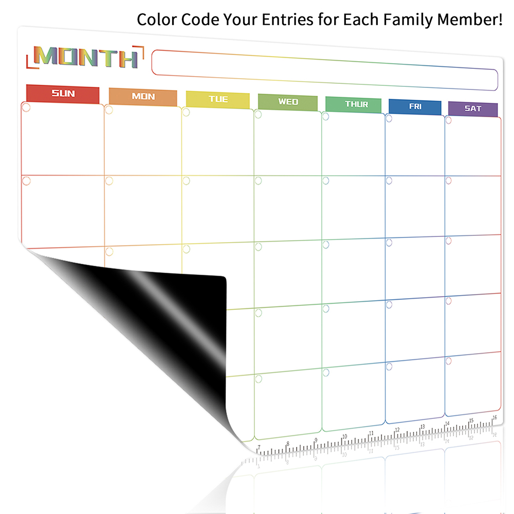 กระดานแม่เหล็กแบบลบได้ กระดานแ - Magnetic Whiteboard Calendar บทวิจารณ์และราคา